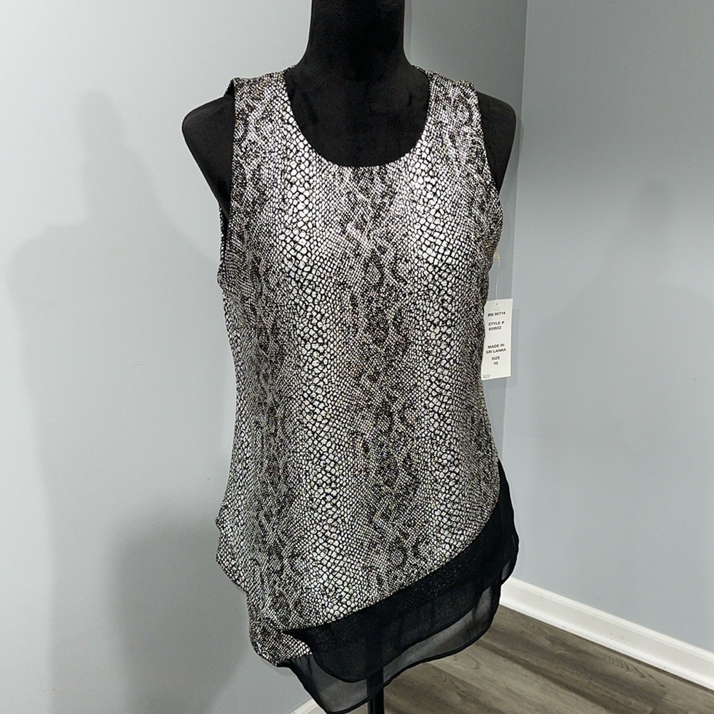 Women’s size medium S.Levine party top snakeskin pattern NEW